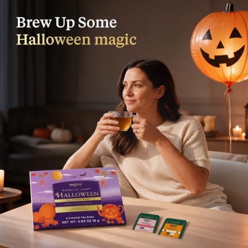 VAHDAM LIMITED EDITION - Halloween Tea Gift Set (9 Unique Pyramid Teabags) - Image 6