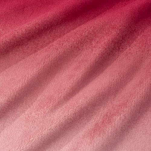 Berkshire Blanket-Classic Heavyweight Soft Printed VelvetLoft® Plush Blanket, Full/Queen Size Soft Fuzzy Warm Blanket for Couch Sofa Bed, Ombre Burgundy, 90in x 90in - Image 7