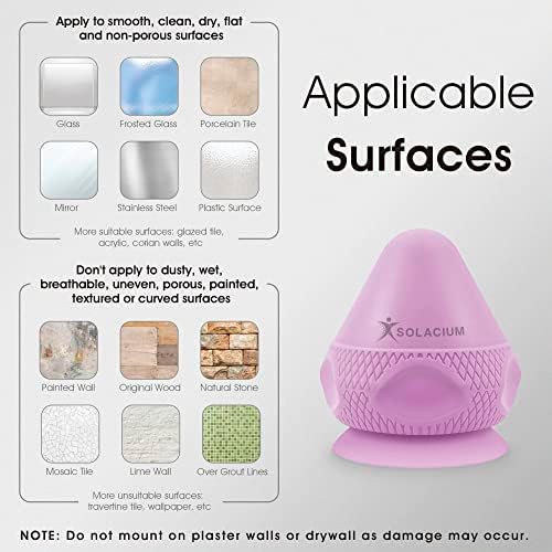 Solacium Mountable Massage Therapy Tool - Multi-Surface Suction Cup Wall Massage Tool for Sore Muscles, Myofascial Release, Stress Relief, Trigger Point and Deep Tissue Massage (Purple) - Image 7