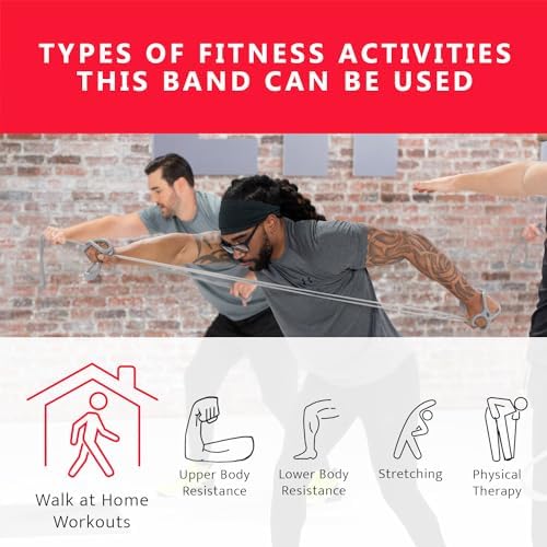 Walk at Home Workout Bands 7 Ring Adjustable Resistance Bands for Working Out Home Workout Walking Exercise Workout Bands Fitness Program Exercise Bands Stretch Bands for Recovery - Image 6
