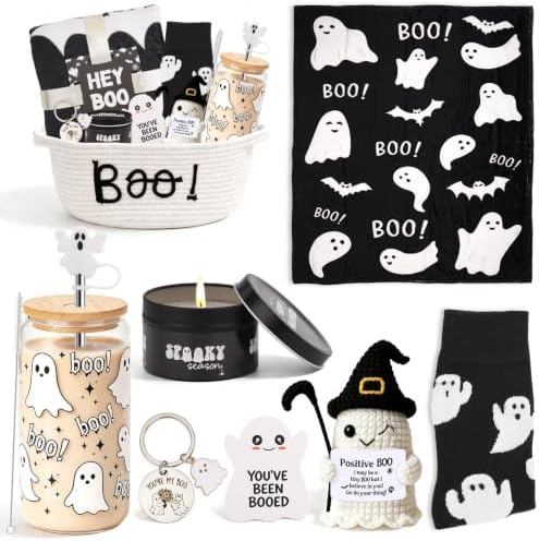 12 Pcs Halloween Boo Baskets Stuffers for Women & Men (Black) by Soyminer