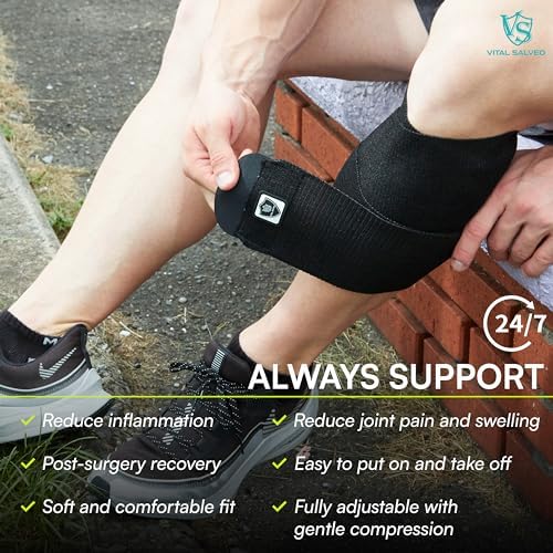Vital Salveo Germanium Elastic Breathable Calf Wrap – Adjustable Support for Alleviating Muscle Strain and Stiffness – Daily Wear, Sports Support (1 PC)/4"* 61" - Image 7