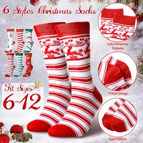 18 Pcs Christmas Gifts Set Merry Xmas Makeup Bags Enamel Mugs Christmas Socks Bulk 2026 Gifts Santa Snowflake Party Favors for Adults Women Coworkers Teacher Xmas Winter Party Supplies Decor - Image 6