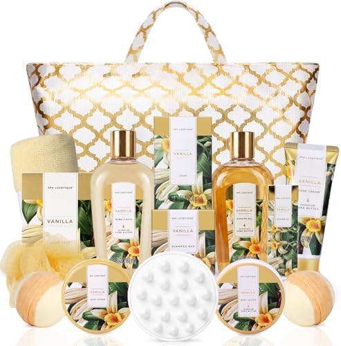 Spa Luxetique Vanilla 15pc Spa Gift Baskets Gifts for Women by spaluxetique