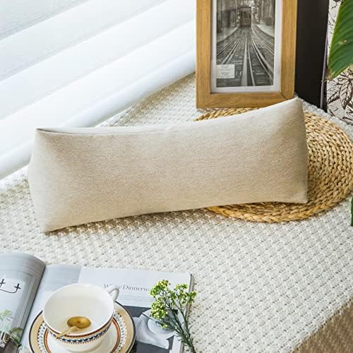 Buckwheat Neck Support Pillow Cervical Neck Cylinder Bolster Pillow,Buckwheat Hulls Adjustable Roll Pillow,Neck Pain Relief for Back and Side Sleepers Round Pillows for Lunch Break beige, 6*15 inch - Image 7