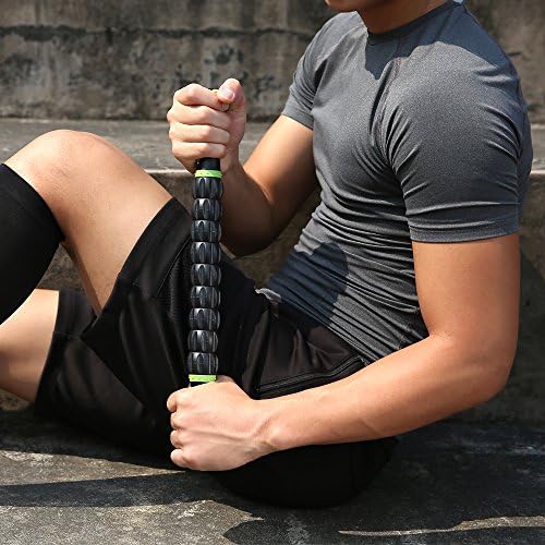 Idson Muscle Roller Stick for Athletes- Body Massage Sticks Tools Massager for Relief Muscle Soreness,Cramping and Tightness,Help Legs and Back Recovery,Black Green - Image 7