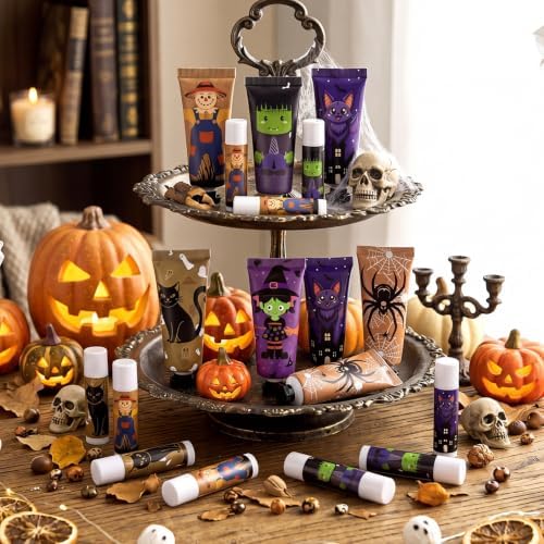 24 Pack Halloween Hand Cream and Lip Balm Gifts Sets for Women Bulk - Image 4