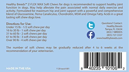 Healthy Breeds Australian Cattle Dog Z-Flex Max Hip and Joint Soft Chews 50 Count - Image 4