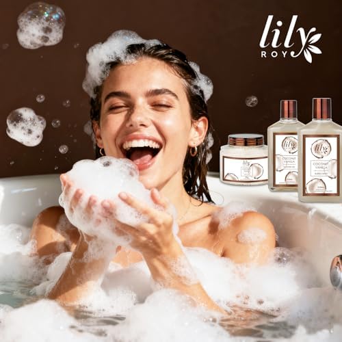 Coconut Vanilla Spa Gifts, 7Pcs Perfect Spa Gift Baskets for Women & Men - Image 4