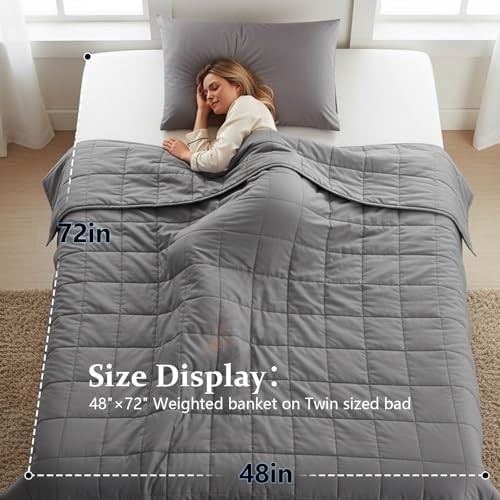 HCOIW Weighted Blanket for Adults Twin Size Heavy Blanket, 10 lbs, 48"x 72" - Image 6