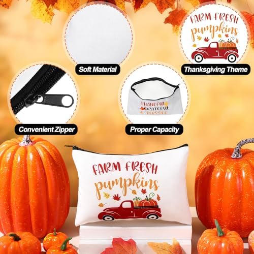 18 Pcs Fall Gifts Set Happy Fall Y'all Pumpkin Enamel Mugs Makeup Bags Autumn Leaves Pumpkin Socks Bulk 2026 Gifts Thanksgiving Harvest Party Gift for Adult Women Coworkers Teacher - Image 4