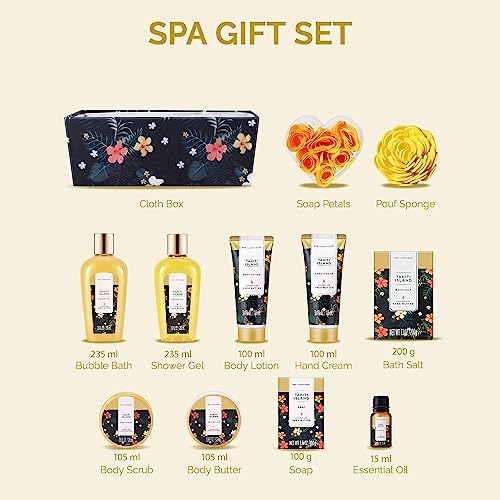 Spa Luxetique Bath Gift Set - 12pcs Spa Gift Basket With Bubble Bath, Bath Bombs, Essential Oil, Body Scrub, Hand Cream - Perfect for Mom's Birthday or Mother's Day - Image 2
