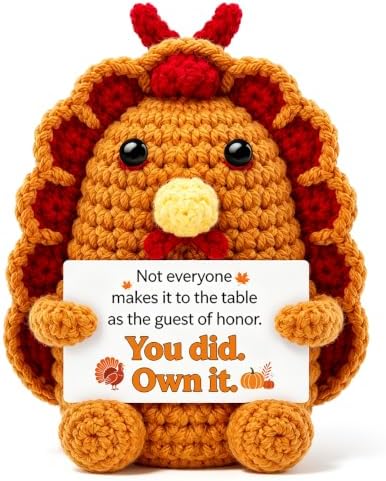 Thanksgiving Gifts Crochet Turkey Positive Emotional Support Fall Decor by Unknown