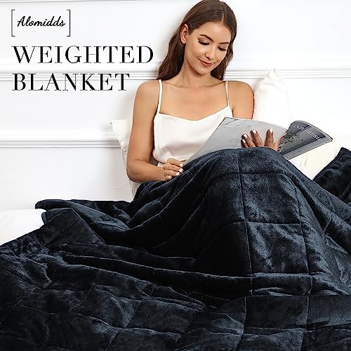 Alomidds Weighted Blanket (Queen Size 20lbs 60x80 inches) with Soft Plush Fleece, Throw Blanket with Cozy Warm Sherpa,Ultra Fuzzy Heavy Blanket Microfiberfor for Sofa Bed, Dark Grey - Image 6