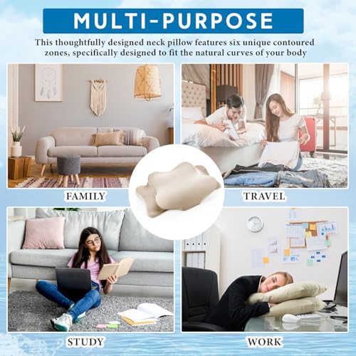 Hahafelt Cooling Cervical Pillowcase Cover with Envelope Closure (Only Pillow Case) Ergonomic Neck Pillowcase Smooth Soft Cool Pillow Cover for Side Back Stomach Sleepers(Champagne,Standard Size) - Image 7