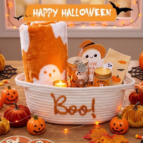 Mindsoft 7 Pcs Halloween Boo Basket Stuffers Boo Basket Gifts, Orange - Image 3