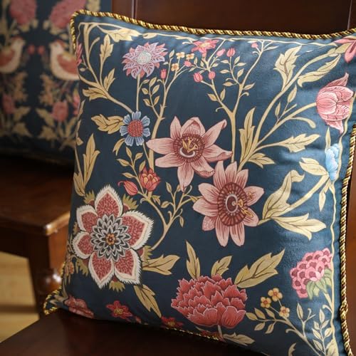 patdrea Designer French Velvet Throw Pillow Cover,18"x18"-OldgardenA - Image 7