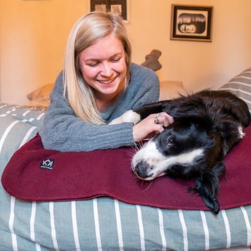 Arcturus Tahoe Wool Bed Blanket | Soft, Breathable Wool Blanket for Year-Round Comfort - Queen Size (90"x 96") | Thick & Washable (Wine) - Image 7