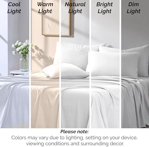 2-Pack Queen Size Flat Sheets Only 90x102 Microfiber Queen Top Sheet White - Image 6