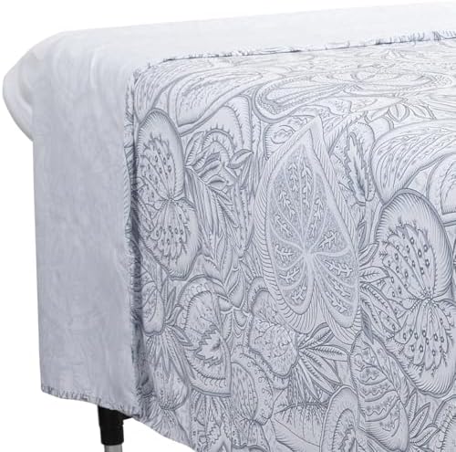 ForPro Designer Microfiber Massage Flat Sheet, 100"L x 63"W, Island White - Image 3