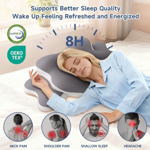 Sleep Apnea Pillow Ergonomic Cervical Neck Pillow for Pain Relief - Image 6