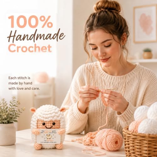 Christian Gifts for Women Men Crochet Lamb Religious Spiritual Gift - Image 4