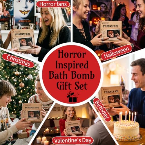 Distaratie Halloween Bath Bomb Set, Skull & Cleaver, 4-Piece Spooky Gift - Image 7