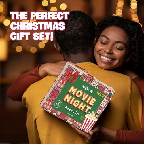 Movie Night Christmas Gifts - Holiday Popcorn Gift Baskets Gift Sets - 5 Non-GMO Gourmet Kernels and 5 Popcorn Flavoring - Perfect Family Gifts ideas for Adults, Couples, Parties, Holidays, or Movie Lovers - 10 Pack - Image 3