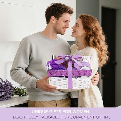 19 Pcs Gifts for Women, Lavender Bath & Body Gift Basket,Face Skin Care Set - Image 7
