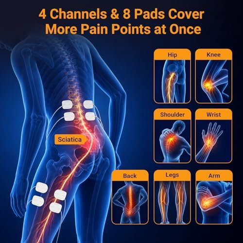 Comfytemp 4 Outputs FSA TENS Unit Muscle Stimulator to Cover Multiple Parts - Image 2