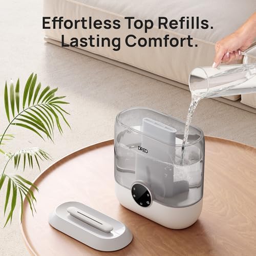DREO 6L Humidifiers for Bedroom, 60H Runtime, 28 dB Quiet, HM524, Gray - Image 6