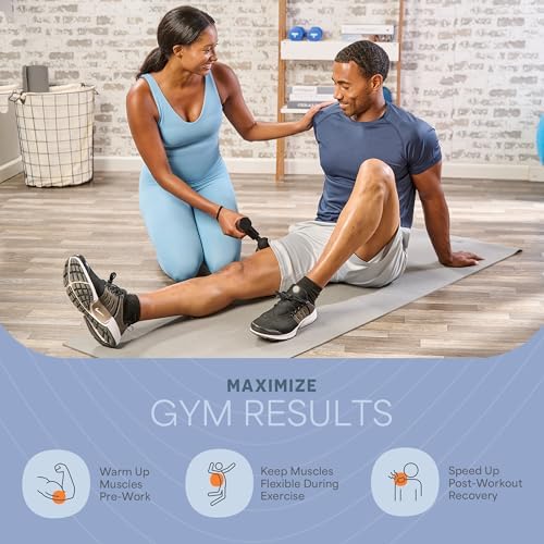 Lifepro Percussion Back Massager – Handheld Massage Gun Deep Tissue for Athletes – Back Massage Gun Muscle Recovery Tool for Men, Women – Quiet, Portable with Multiple Attachment Heads & Travel Case - Image 2