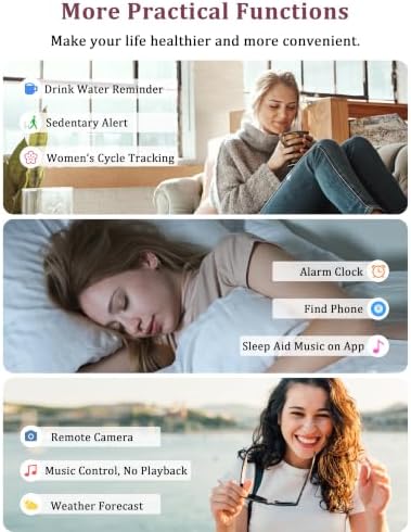LODIMEKE Smart Watch, Alexa Built-in, Answer/Make Calls 44mm Smartwatch Women Men, 1.83" Sports Watch IP68 Waterproof, Heart Rate Sleep Stress Monitor, Step Counter Watch for Android & iOS Phone - Image 7