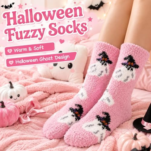 Boo Basket Stuffers for Women,Halloween Gifts Set for Her, Ghost Pink - Image 6