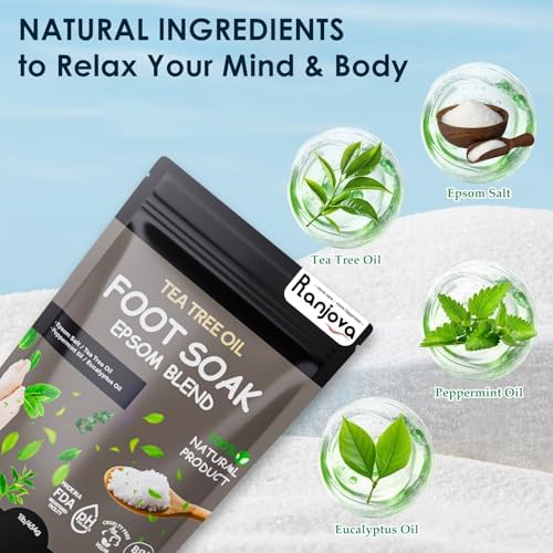 Foot Spa Electric Rotary Massage, Tea Tree Oil Foot Soak with Epsom Salt - Image 2