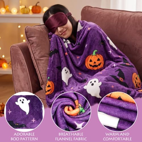 Willinglong 11 Piece Purple Halloween Boo Gift Basket, Ghost Set for Women - Image 5