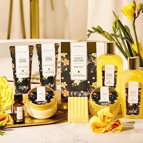 Spa Luxetique Bath Gift Set - 12pcs Spa Gift Basket With Bubble Bath, Bath Bombs, Essential Oil, Body Scrub, Hand Cream - Perfect for Mom's Birthday or Mother's Day - Image 3