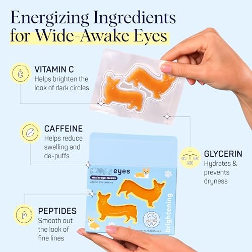 SpaLife Puppy Eyes Corgi Under Eye Patches for Dark Circles | Puppy Under Eye Patches for Puffy Eyes | Radiance Undereye Masks for Bags and Shadows | Pack of 10 Pairs (10 Undereye Treatments) - Image 3