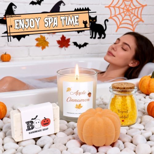Fall Gifts for Women, Halloween Boo Basket Stuffers, Relaxing Spa Gifts Set - Image 3
