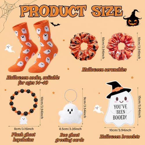 9 Pcs Boo Basket Stuffers for Women, Halloween Spooky Gifts, Pumpkin - Image 5