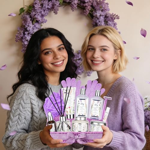 15Pcs Spa Bath Gifts Set Kit - Relaxing Lavender Spa Gift Baskets for Women - Image 7