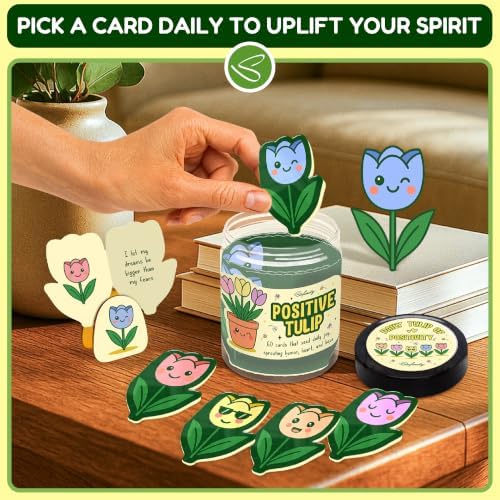 STOFINITY Positive Tulip Flower Affirmation Jar, Gifts for Women - Image 4
