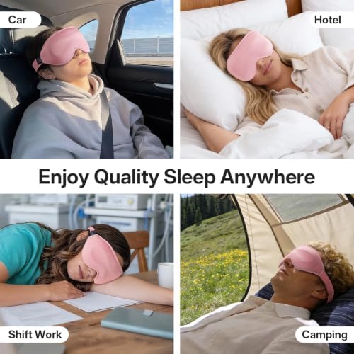 LitBear Sleep Mask for Lash Extension, Blackout Sleeping Mask for Women Men - Image 7