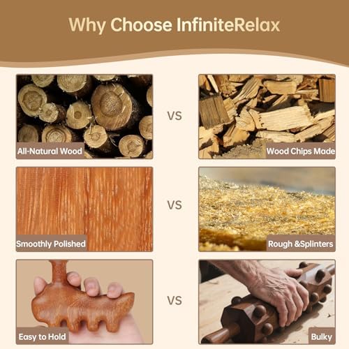 Natural Wooden Wood Therapy Massage Tool, Lymphatic Body Massager - Image 6