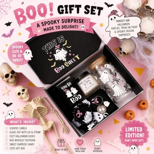 9 Pcs Boo Basket Stuffers for Women Black Halloween Spooky Gift Box - Image 6