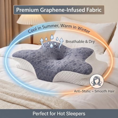 Upgrade Cervical Pillow for Neck Support, 2-Height Adjustable Pillow - Image 2