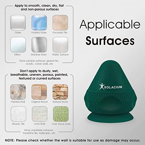 Solacium Mountable Massage Therapy Tool - Multi-Surface Suction Cup Wall Massage Tool for Sore Muscles, Myofascial Release, Stress Relief, Trigger Point and Deep Tissue Massage (Dark Green) - Image 7