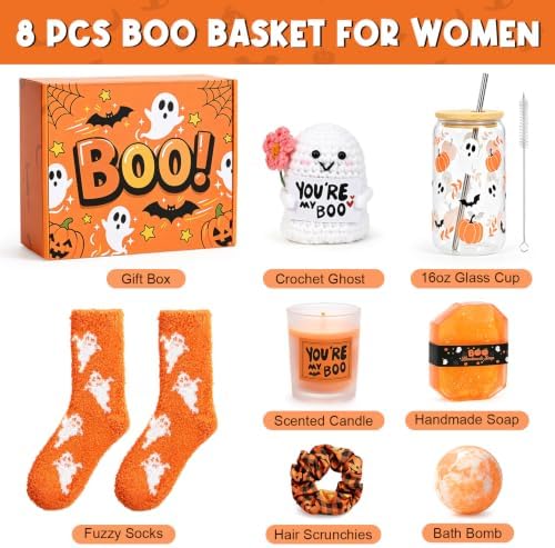 Boo Basket Gifts for Women, Relaxing Spa Self Care Halloween Boo Basket - Image 2
