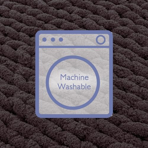 Bigacogo Chunky Knit Throw Blanket for Couch, 51x63 inches, Chocolate - Image 7