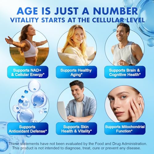 NMN Supplement 1000mg Per Serving with Resveratrol, TMG, Ubiquinol CoQ10, PQQ, Quercetin, Astragalus – NAD Resveratrol Supplement for Cellular Energy & Healthy Aging – NAD+ Supplement, 90 Count - Image 7